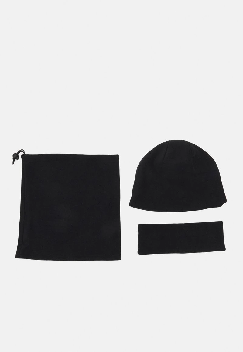 Pier One FLEECE UNISEX SET - Mütze - Black