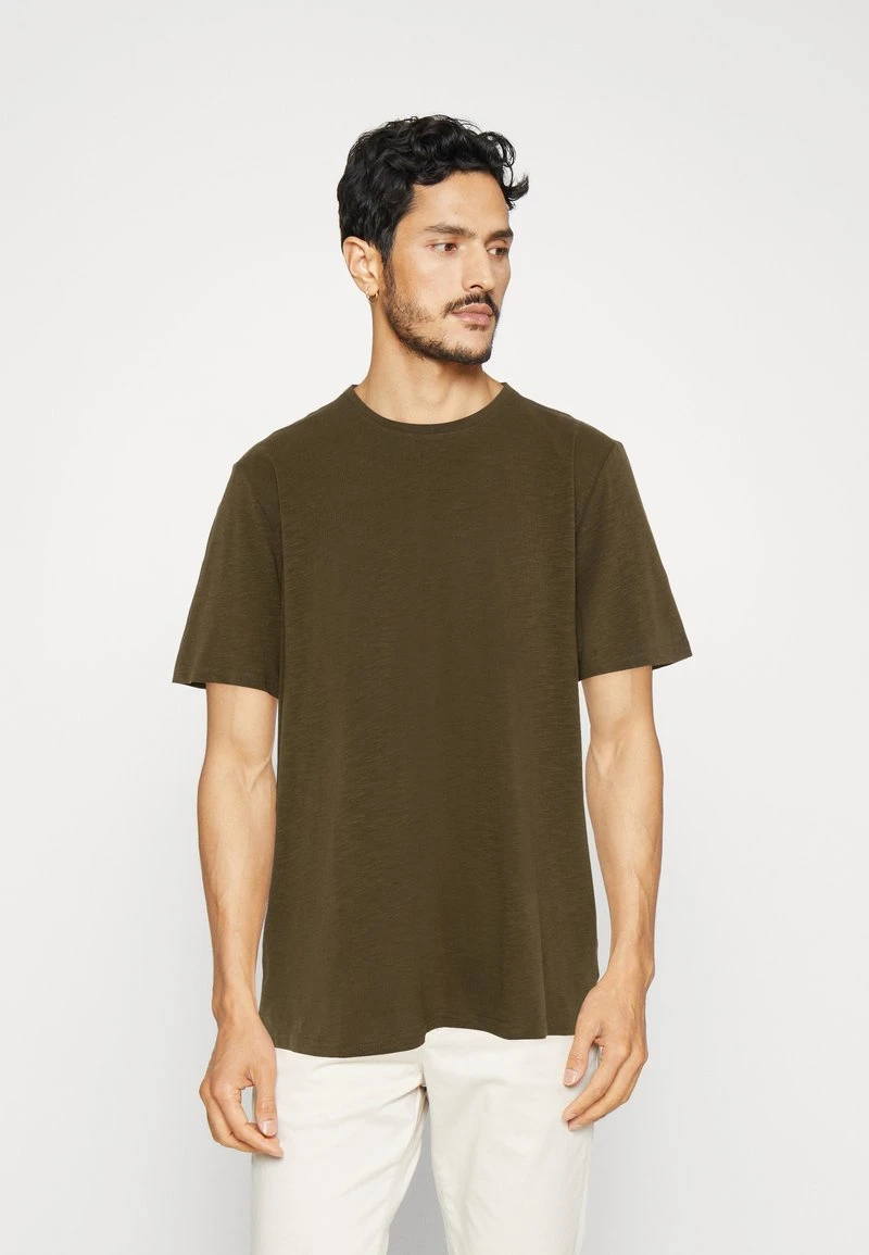 Pier One 5 PACK - T-Shirt Basic - Mint/off-white/khaki – Bild 6