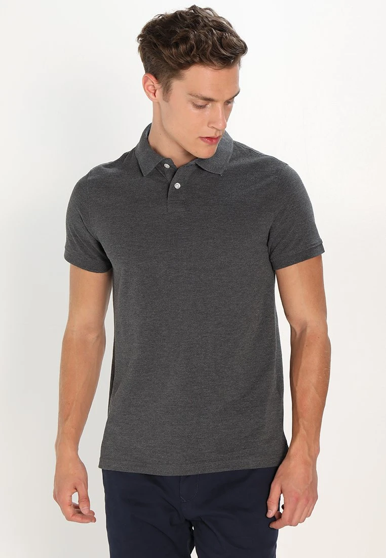 Pier One Poloshirt - Dark Grey Melange
