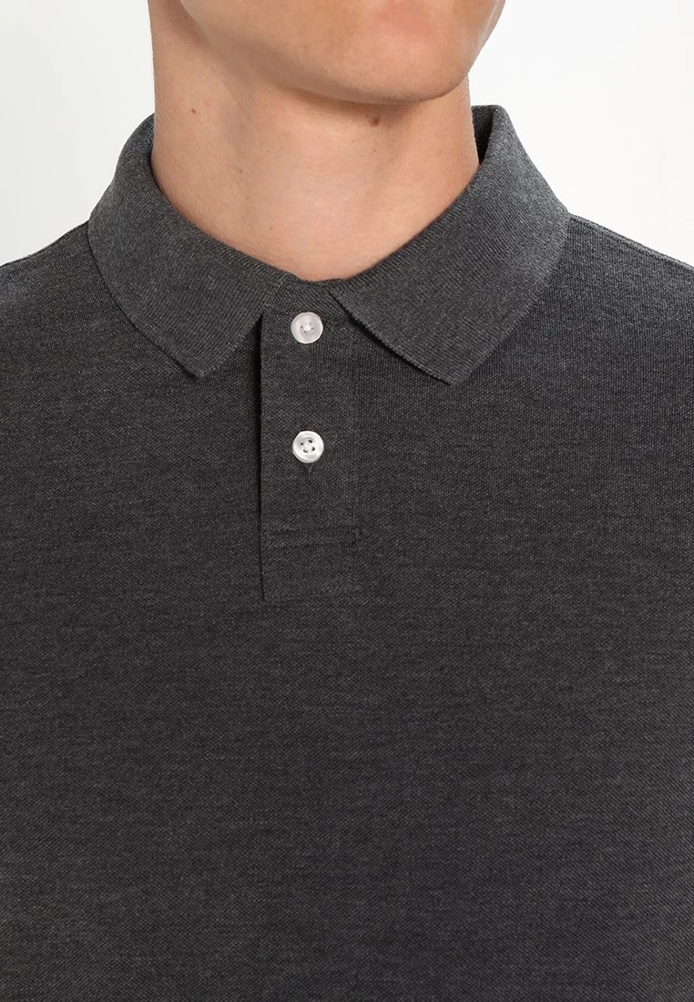Pier One Poloshirt - Dark Grey Melange – Bild 5