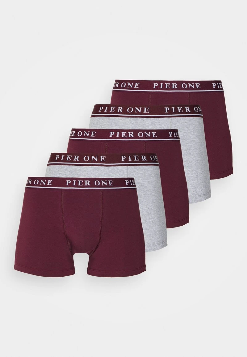 Pier One 5 PACK - Panties - Bordeaux/mottled Grey – Bild 6