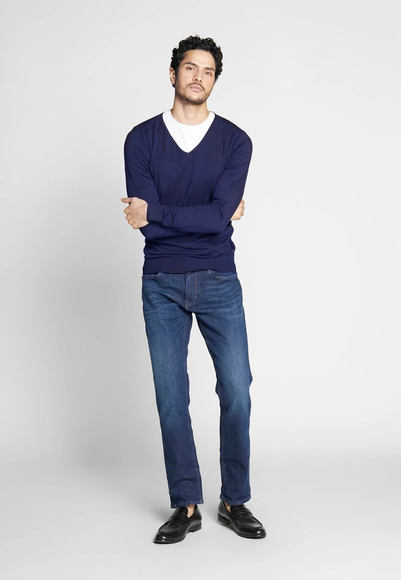 Pier One 4 PACK - T-Shirt Basic - Black/white/blue – Bild 6