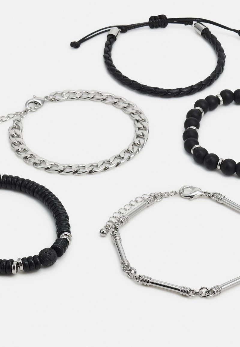 Pier One 5 PACK - Armband - Silver-coloured, Black – Bild 3